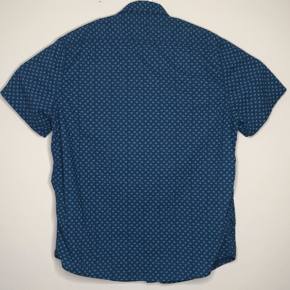 Woolrich Blue Collared Short Sleeve Medium - Picture 2 of 6